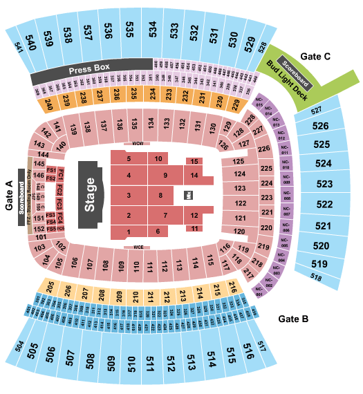 Acrisure Stadium Bruno Mars Seating Chart